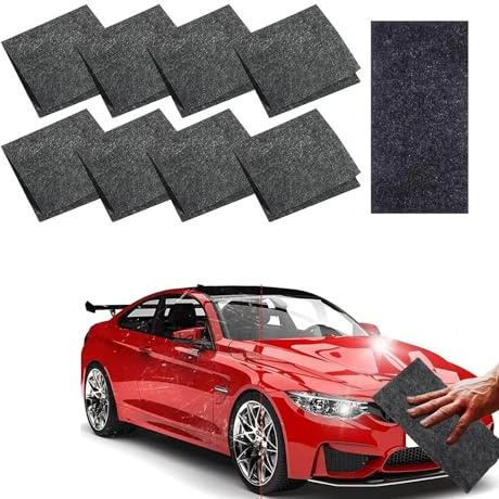 8 Pezzi Panno Nano Sparkle Rimuovi Graffi Auto,Cancellare Graffi Panno Auto,Nano Sparkle Cloth,Riutilizzabile,Lucidatura Manutenzione