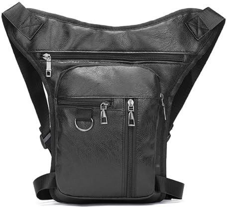Sacoche De Jambe Moto Sac de Jambe, Cuisse, Hanche, Ceinture, Sacs Taille, Voyage, équitation, Moto, Sac Banane, Poitrine Loisirs for Hommes et Femmes(Black-156 Bag)