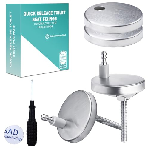 TPSOJJY AncableTop Schnellverschluss-Befestigungen, universelles WC-Sitz-Scharnier für WC-Toilette (Schnellverschluss-Befestigungen)