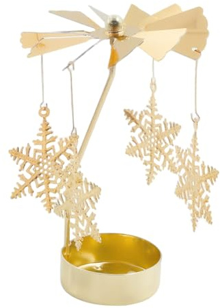 Saituo Home Windlichter Tischdeko, Rotierende Kerzenhalter, Kerzenständer mit Metallaroma Kerzen Deko, Teelichthalter, Teelichtgläser für Wohnzimmer Heimdekoration Weihnachtsdeko Hochzeit Deko (S)
