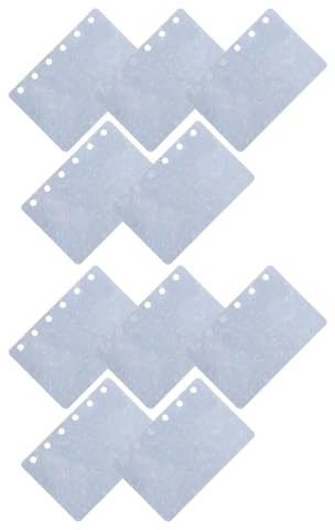 Housoutil Lot De 10 Séparateurs De Livres À Feuilles Mobiles A7 Séparateurs À Anneaux Inserts Pour Classeurs Bloc De Partition À 6 Anneaux A7 Blocs De Reliure
