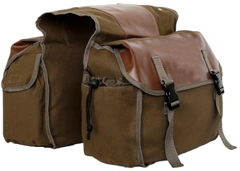 Borsa da sella per bici - Organizer in tela impermeabile da 30 cm, borsa laterale per moto, bagaglio a mano | Portaoggetti resistente per moto, bicicletta, scooter, ciclismo, turismo, pendolarismo,