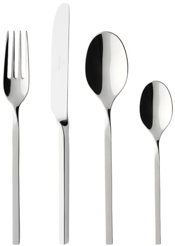 Villeroy & Boch NewWave Tafelbesteck (24-teilig), für bis zu 6 Personen, Glanz, Edelstahl