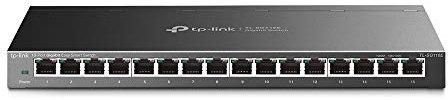 TP-Link TL-SG116E Switch 16 Porte Gigabit Unmanaged, 32Gbit/S Capacità di Switching, Schermato RJ-45, Vlan, QoS, IGMP Snooping V1/V2/V3, LAG, Mirroring delle Porte, Prevenzione del Loop, Metallo