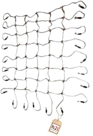 h2i Kletternetz für Kinder | mit Achterhaken | Kletternetz für Rahmen | Kletternetz für Spielturm, Kletterturm & Spielhaus | Spielturm Zubehör | 200 x 125 cm