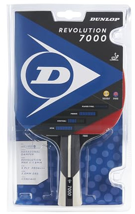 Dunlop Tischtennisschläger Revolution 7000, ITTF Zertifiziert, perfekt für fortgeschrittene Spieler