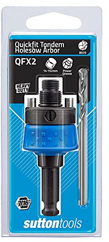 Sutton H103QFX2 Quickfit Holesaw Arbor, 14-152 mm Diameter, Black/Blue