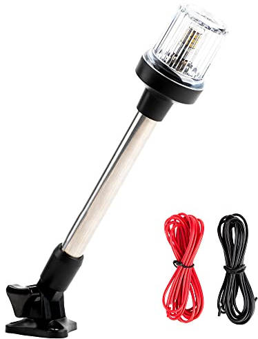 Le feu d'ancre ajustable EVERBEAM P700 en acier inoxydable pour bateaux de pêche et navires marins - donne une visibilité de 360 degrés pour 3 milles nautiques — résistant aux intempéries, 36 pc LED