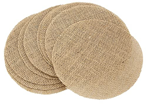 Yayatty - Set di 10 tovagliette lavabili in lino per tavolo da pranzo, tavolo da cucina