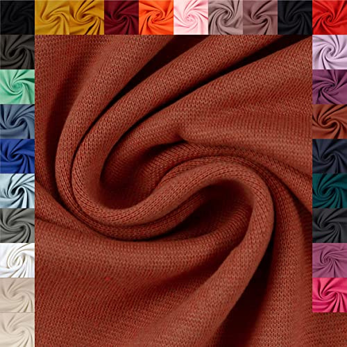 Swafing Eike Sweat Wintersweat unifarben Coupon (terracotta, 0,5m) (712) + 26 weitere Farben