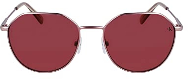 CALVIN KLEIN JEANS Unisex Adult Sunglasses CKJ23201S - Rose with Solid Rose Lens
