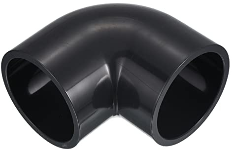 PATIKIL UPVC Rohrleitung Fitting Winkel 75mm Steckdose 90 Grad Adapter Anschluss Grau