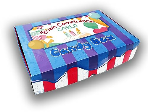 Buon Compleanno Candy Box Ape Ice Scatola da 1kg Di Caramelle Gommose Frizzanti Zuccherate Personalizzata con Nome Scegli 6 Gusti Idea Regalo Happy Birthday Festa Amici Fidanzati Famiglia