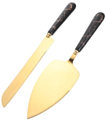 TOPBATHY Set Pale Per Torte Nuziali e Acciaio in Utensile Per Servire Torte e Tagliare Formaggio Facile Da Feste e Matrimoni