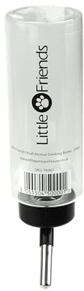 Little Friends 250ml Small Animal Drinking Bottle - Rabbit, Hamster, Mouse, Rat, Guniea Pig, Rodent Water Dispenser