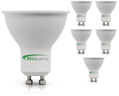 Bell Lighting GU10 LED Bulbs – 350 lm Warm White 2700K – 4.4 Watts Beam Angle 38° Spotlight Bulb – 220-240 Volts Non-Dimmable Energy Saving LED Bulb – Pack of 5