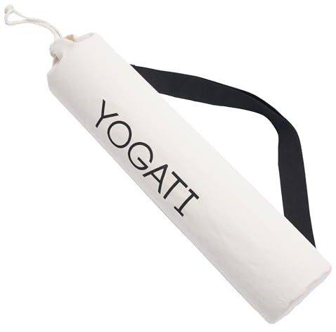 YOGATI® Yogatasche aus Baumwolle mit verstellbarem Gurt. Yoga Tasche für Matte und zubehör. Tasche Yogamatte für Männer und Damen. Tasche für Yogamatten.