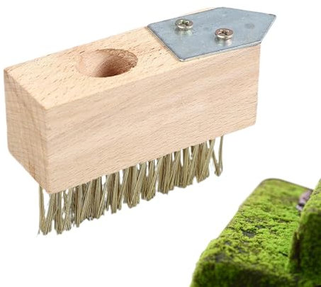 Eliminación de musgo de adoquines,Removedor de musgo para adoquines - Removedor de musgo portátil con cerdas de alambre - Herramienta manual para deshierbar grietas, removedor de lechada, herramienta