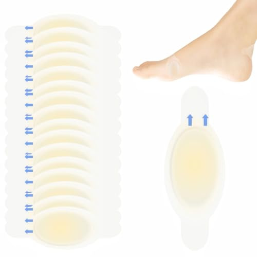 Blåsplåster för fötter 20 st blåsplåster hydrokolloid gips för tåfötter häl finger blåsförebyggande läka snabb blåsor kuddar gel (klocka)