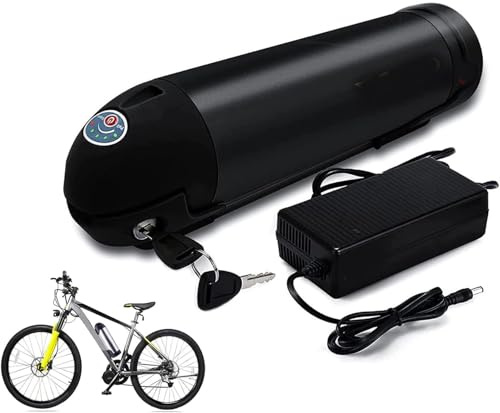 Ebike Batterie au Lithium 36V 8Ah 10Ah vélo électrique Batterie en Forme de Bouteille d'eau 36V 48V Haute Puissance avec Chargeur for Moteur 200W 350W 500W 800W 36V 8Ah,320mm