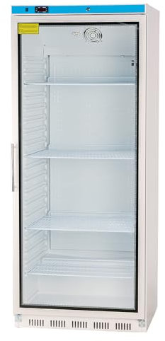 ROMUX® Armario Expositor Refrigerado de 1 Puerta de Cristal de 77 cm Refrigeración Ventilada | Armario Frigorífico Capacidad 469 L- 4 Estantes y 130 W | Nevera Frio Bebidas