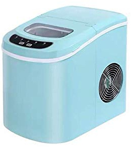 CCKUYT Máquina de Hielo automática, máquina portátil para Hacer Cubitos de Hielo, listos para Usar en 8 Minutos, 11 kg de Hielo en 24 Horas, Ideal para el hogar, la Oficina y el Bar (Azul)