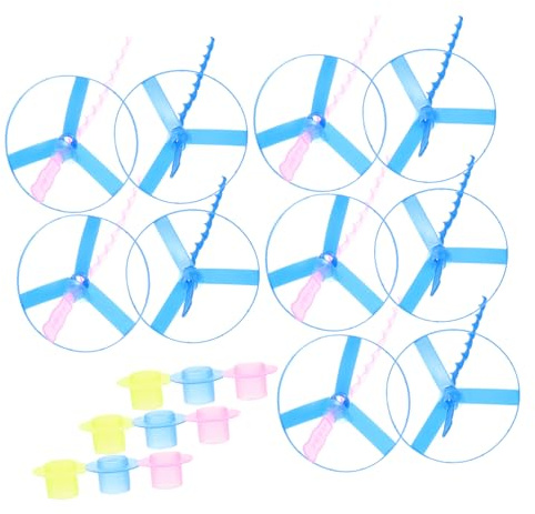 Beaupretty 10 Piezas Juguetes Ovni de Disco Volador Cuerda Platillos Voladores de Juguete para Jugar al Aire Color Aleatorio Varios Estilos