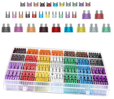 Ferianl 300PCS Car Fuses Assortment Kit, Micro & Mini & Standard Blade Fuse Kit, Universal Replacement Blade Fuses for Auto, Sedan, Boat, RV (2A/3A/5A/7.5A/10A/15A/20A/25A/30A/35A/40A)