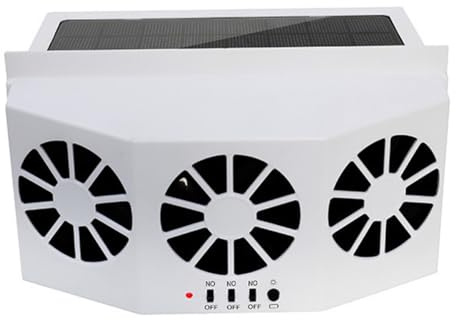 ZUNOXAZ Ventilador de Coche Solar Portátil para Control de Temperatura Fácil Instalación Diseño Ligero y Silencioso Extractor de Aire para Eliminar Olores y Mejorar Circulación Vehículo