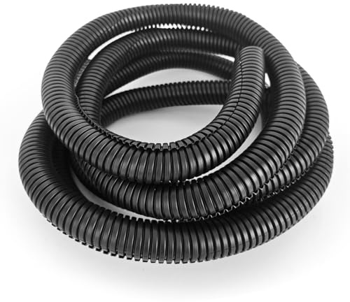 Flexibelt flexrör, 3 meter kabelslang, kabelkanal, flexibel kabel, skyddsslang, kabelhantering, flexrör, UV-resistent, kabelskyddsslang, tomrör, kabelskydd, kabelkappa för TV, PC, kontor, hus