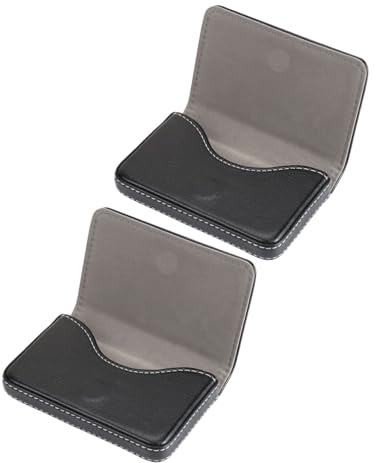 DOITOOL 2 Stück Magnetischer PU Visitenkartenhalter Robuster Business Kartenetui mit Sicherem Magnetverschluss Minimalistisches Design Multifunktional für Büro Meetings und Reisen