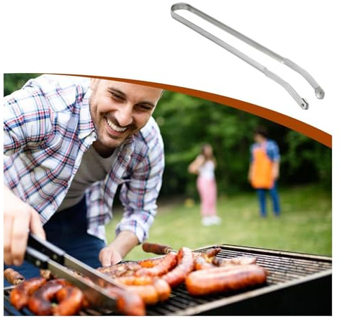 KIMISS Pinzas para Salchichas para Barbacoa,Pinzas para Asar de Acero Inoxidable Resistentes para Voltear Fácilmente,Volteador de Salchichas para Barbacoa para Cocinar y Asar