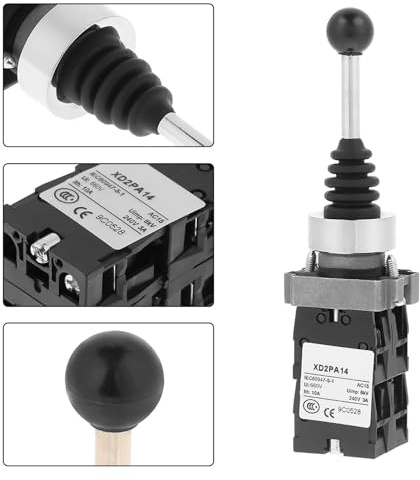 Naroote 4NO Locked Latching Joystick Switch for Industrial Control, Resists Water, Oil, and Dust - Applicable for AC/DC Circuits