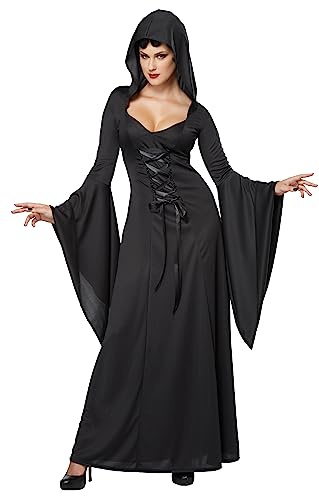 California Costumes Hooded Black Lace Up Robe Costume Large