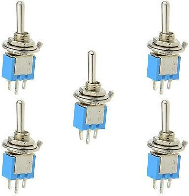 5 x On/On Sub Miniature Small Mini Toggle Switch SPDT