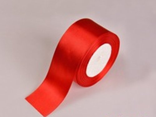 Red Satin Ribbon 50mm Wide 5 Meter Gift Wrap Ribbon, Ribbons for Gift Wrapping, Christmas Ribbon, Gift Wrapping Ribbon for Crafting, Wedding Party Decor