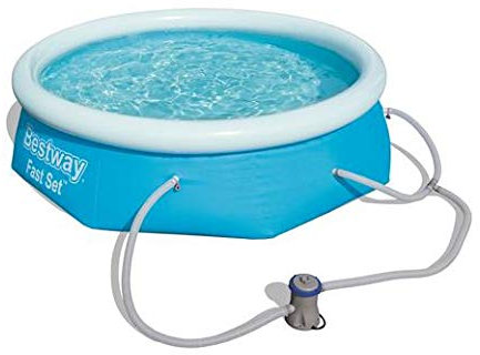 Bestway 57267E Fast Set Piscine à Poser Bleu