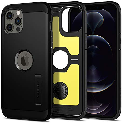 Spigen Tough Armor Hülle Kompatibel mit iPhone 12 Pro Max -Schwarz