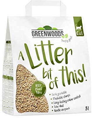 Greenwoods Katzenstreu, natürlich, 3 x 8 l