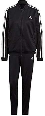 adidas Essentials 3-Stripes Track Suit, Tuta Sportiva Donna, Black/White, M