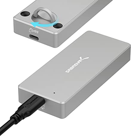 SABRENT NVMe Gehäuse, m2 SSD Adapter 10Gbps (M-Key) Robustes wasserdichtes [IP67], Werkzeuglos (EC-WPTF)