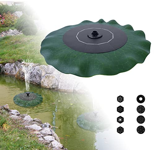LZQ Fontaine solaire Lotus Pompe de bassin Décoration 1,4 W Pompe solaire d'extérieur pour jardin, étang, bain d'oiseaux, réservoir à poissons, jeu d'eau Décoration