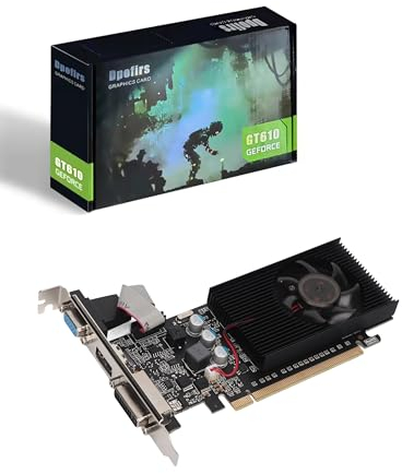 GT610 2GB DDR3 Graphics Card - 810MHz, 2560x1600, PCIe 2.0, DVI VGA HDMI, Low Profile, PLUA & Play