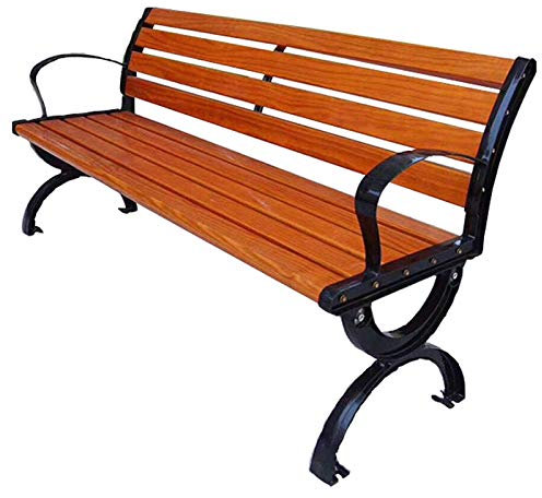ZMYJTO Garten-Terrassenbänke für den Außenbereich, Freizeitparkbank, wetterfeste und rostfreie Hofbänke aus Metall, Bequeme 2-4-Sitzer-Bank, dekorative Vintage-Bänke für Veranden, Rasen