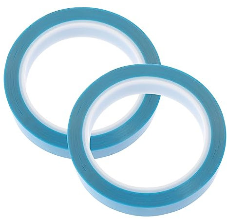 DOITOOL 2 Rolls Refrigerator Tape Non-residue Adhesive 20mm x 50m Blue PET Fixing Tape for Fridge Freezer Air Conditioner Drawer Door Repairs