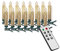 IC Winterworld 15 kabellose LED Christbaumkerzen mit Fernbedienung | Komplett-Set | flammenlose Kerzen mit Tropfen | perfekte Alternative zur Lichterkette (gold glänzend)