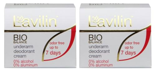 Lavilin Bio Balance Underarm Deodorant Cream, Up to 7 Days Odor Free (2 Pack)