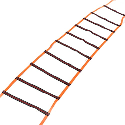 HUAOSN Ladder Speed Ladder, Speed Exercise Ladder, Coordination Training with Carry Bag 5 Meter 10 Rung, Adjustable Spacing Speed Footwork Practice Equipment