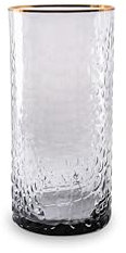 Beatriz Ball GLASS Croc Highball with Gold Rim Set of 4 (Smoke Grey)