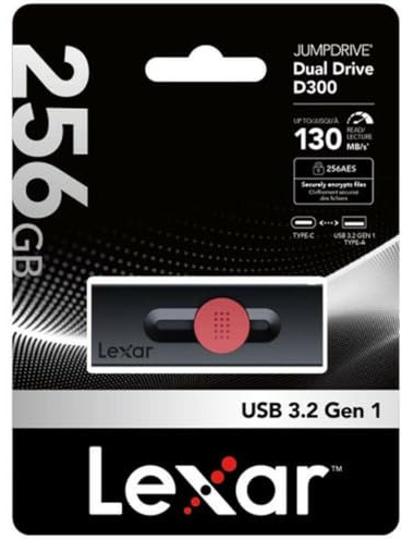 Lexar Memoria USB Dual Negro 256 GB